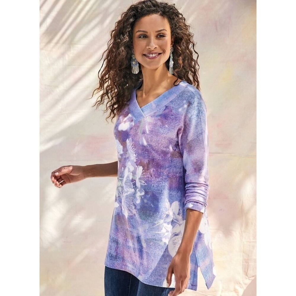 Soft Surroundings Tiger Lily Tunic 3X